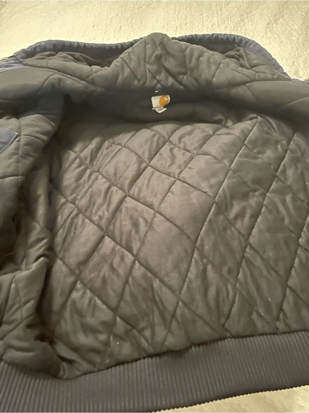 Vintage Carhartt Hooded Active Jacket “Dark Navy” J140 DNY  Sz XXlarge Big Tall